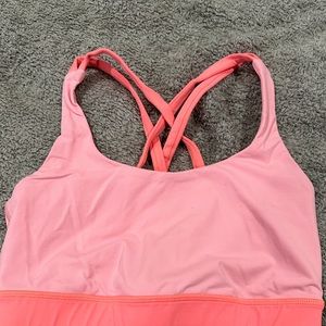 Pink/coral Lulu sports bra